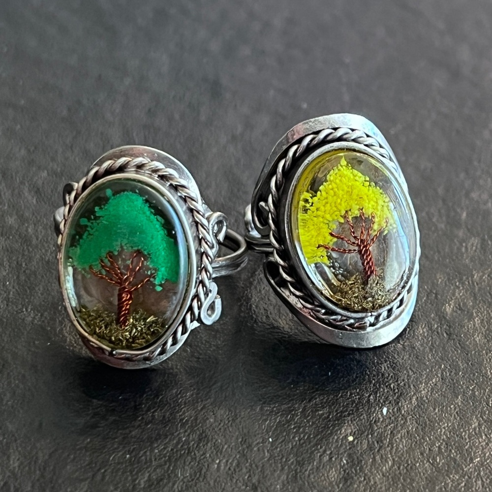Various adjustable Rings- Mostly Peruvian, Genuine Gemstone - Picture 8 of 13